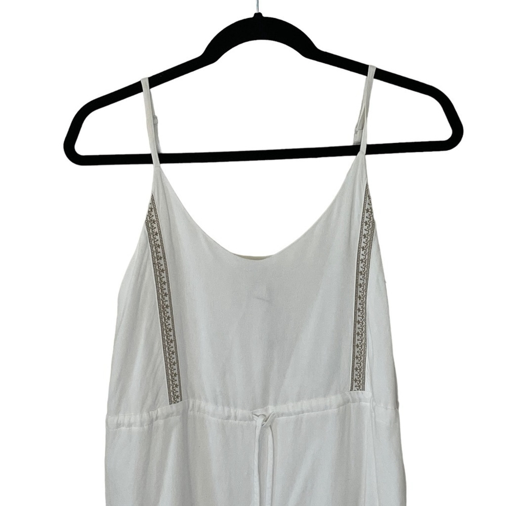 Frank and Oak White Embroidered Cami Tiered Midi Dress SZ Small - Picture 14 of 14